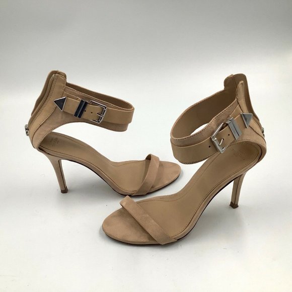 Zara Shoes - Zara Trafaluc Heels Stiletto Ankle Straps 7.5 tan